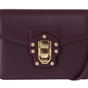 Dolce & Gabbana Purple Leather Lucia Messenger Bag